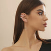 Metal Double Ring Geometric Electroplated Earrings For Women