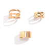 Metal Double Ring Geometric Electroplated Earrings For Women