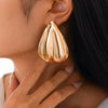 Metal Drop Shape Geometric Minimalist Electroplated Women's Earrings