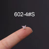 Metal Ear Bone Nail Set With Color Zircon Screw Ball Fine Needle Electroplated Flowers Piercing Earrings