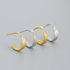 Metal Earrings S925 Sterling Silver Geometric Ctype Electroplating For Women