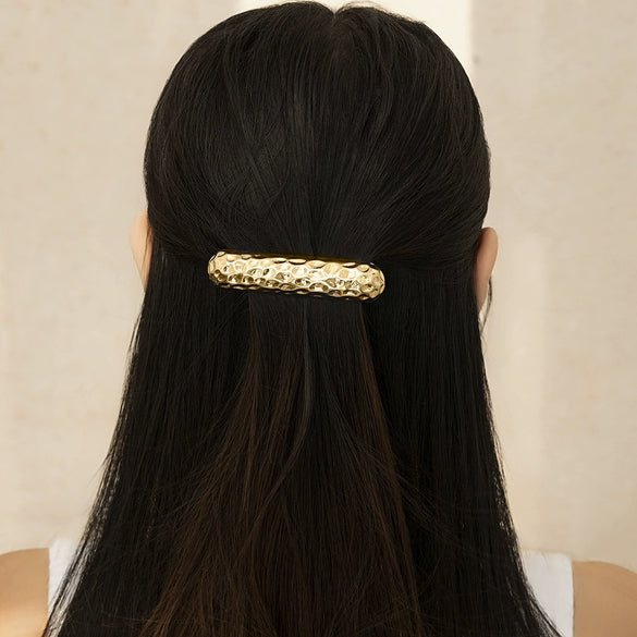Metal Elastic Hair Ring Geometric Square Female Hair Accessories Alloy Electroplated