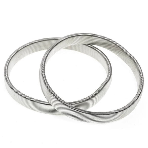 Metal Elastic Men's Bracelet With Geometric Style And Rose Gold Electroplating