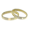 Metal Elastic Men's Bracelet With Geometric Style And Rose Gold Electroplating