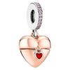 Metal Electroplated Crown Heart Pendant Loose Beads With Totem Pattern For Girls' Diy Beaded Accessories