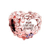 Metal Electroplated Crown Heart Pendant Loose Beads With Totem Pattern For Girls' Diy Beaded Accessories
