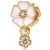 Metal Electroplated Diy Beads Bow Crown Spring Flowers Accessories Bracelet Necklace