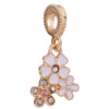 Metal Electroplated Diy Beads Bow Crown Spring Flowers Accessories Bracelet Necklace