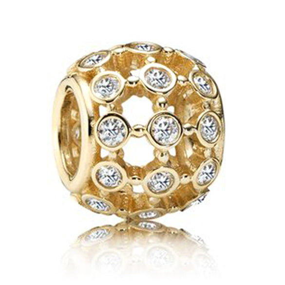 Metal Electroplated Diy Beads Bow Crown Spring Flowers Accessories Bracelet Necklace