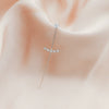 Metal Electroplated Elegant Inlaid Zircon Earrings With Stars And Letters Design