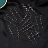 Metal Electroplated Elegant Inlaid Zircon Earrings With Stars And Letters Design