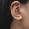 Metal Electroplated Elegant Inlaid Zircon Earrings With Stars And Letters Design