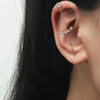 Metal Electroplated Elegant Inlaid Zircon Earrings With Stars And Letters Design