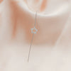 Metal Electroplated Elegant Inlaid Zircon Earrings With Stars And Letters Design