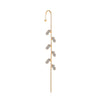 Metal Electroplated Elegant Inlaid Zircon Earrings With Stars And Letters Design
