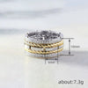 Metal Electroplated Geometric Copper Zirconia Unisex Simple Ring