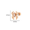 Metal Electroplated Love Bow Spider Conch Flower Style Women's Niche Earrings With Copper Inlaid Zircon
