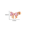 Metal Electroplated Love Bow Spider Conch Flower Style Women's Niche Earrings With Copper Inlaid Zircon
