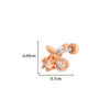 Metal Electroplated Love Bow Spider Conch Flower Style Women's Niche Earrings With Copper Inlaid Zircon