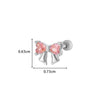 Metal Electroplated Love Bow Spider Conch Flower Style Women's Niche Earrings With Copper Inlaid Zircon