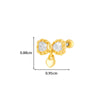 Metal Electroplated Love Bow Spider Conch Flower Style Women's Niche Earrings With Copper Inlaid Zircon