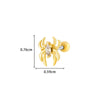 Metal Electroplated Love Bow Spider Conch Flower Style Women's Niche Earrings With Copper Inlaid Zircon