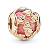 Metal Electroplated Love Pendant Beaded Bracelet With Diamond Embedded And Totem Pattern