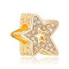 Metal Electroplated Love Pendant Beaded Bracelet With Diamond Embedded And Totem Pattern