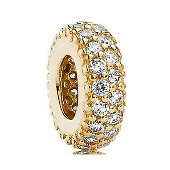 Metal Electroplated Love Pendant Beaded Bracelet With Diamond Embedded And Totem Pattern