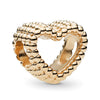 Metal Electroplated Love Pendant Beaded Bracelet With Diamond Embedded And Totem Pattern