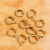 Metal Electroplated Round Single Hole Ear Hook Earrings Jewelry Diy Handmade