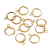 Metal Electroplated Round Single Hole Ear Hook Earrings Jewelry Diy Handmade