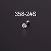 Metal Electroplating Geometric Fivepointed Star Heart Triangle Square Zircon Piercing Earrings For Women