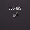 Metal Electroplating Geometric Fivepointed Star Heart Triangle Square Zircon Piercing Earrings For Women