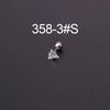 Metal Electroplating Geometric Fivepointed Star Heart Triangle Square Zircon Piercing Earrings For Women