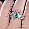 Metal Electroplating Geometric Oval Lady Ring Three Piece Set Copper Zirconia
