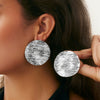 Metal Exaggerated Geometric Ushaped Twisted Cut Out Electroplated Women's Earrings