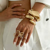 Metal Exaggerated Ins Style Irregular Wave Electroplated Bracelet