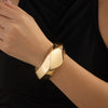 Metal Exaggerated Ins Style Irregular Wave Electroplated Bracelet