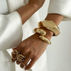 Metal Exaggerated Ins Style Irregular Wave Electroplated Bracelet