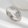 Metal Exaggerated Smooth Wide Bracelet With Knock Grain Cut Surface And Spring Buckle Electroplated Geometric Style