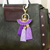 Metal Fan Tassel Keychain For Women Creative Bag Pendant