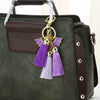 Metal Fan Tassel Keychain For Women Creative Bag Pendant