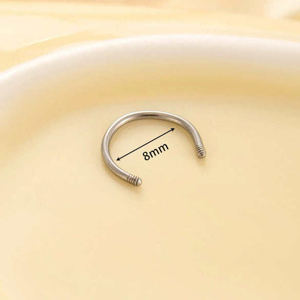 Metal Fashion Geometric Handmade C Shaped Horseshoe Ring Earrings Accessories Polishing