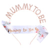 Metal Fashion Mommy To Be Hairband Shoulder Strap Set 2Piece Party Headwear