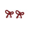 Metal Flower Bow Geometric Earrings With Electroplating For Women