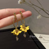Metal Flower Butterfly Geometric Baking Paint Earrings For Women
