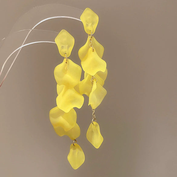 Metal Flower Butterfly Geometric Baking Paint Earrings For Women