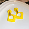 Metal Flower Butterfly Geometric Baking Paint Earrings For Women