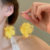 Metal Flower Butterfly Geometric Baking Paint Earrings For Women